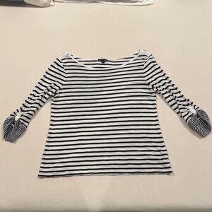 Striped Blue and White Women's Top